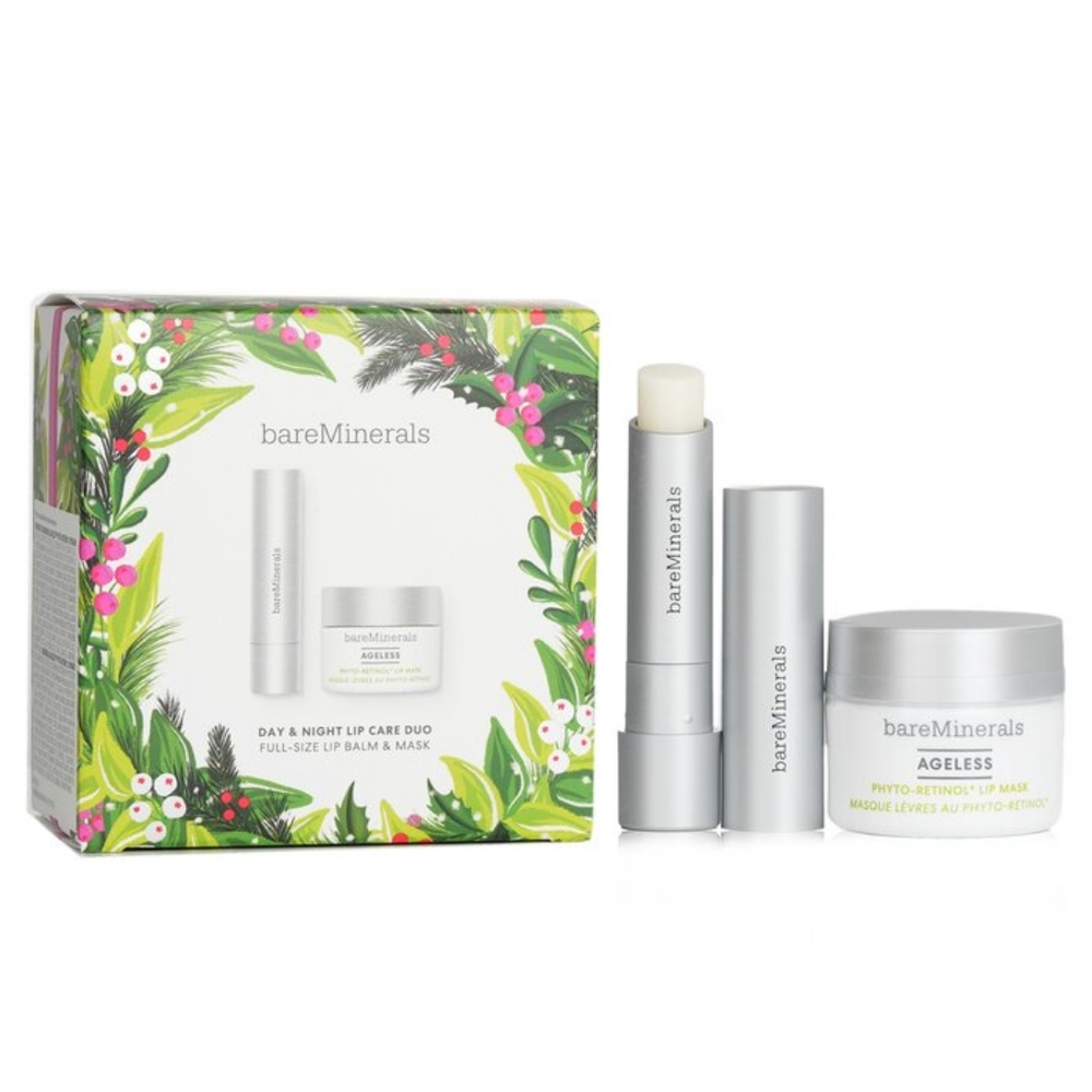 Bare Minerals Day & Night Lip Balm Mask Care Duo Gift Box Set